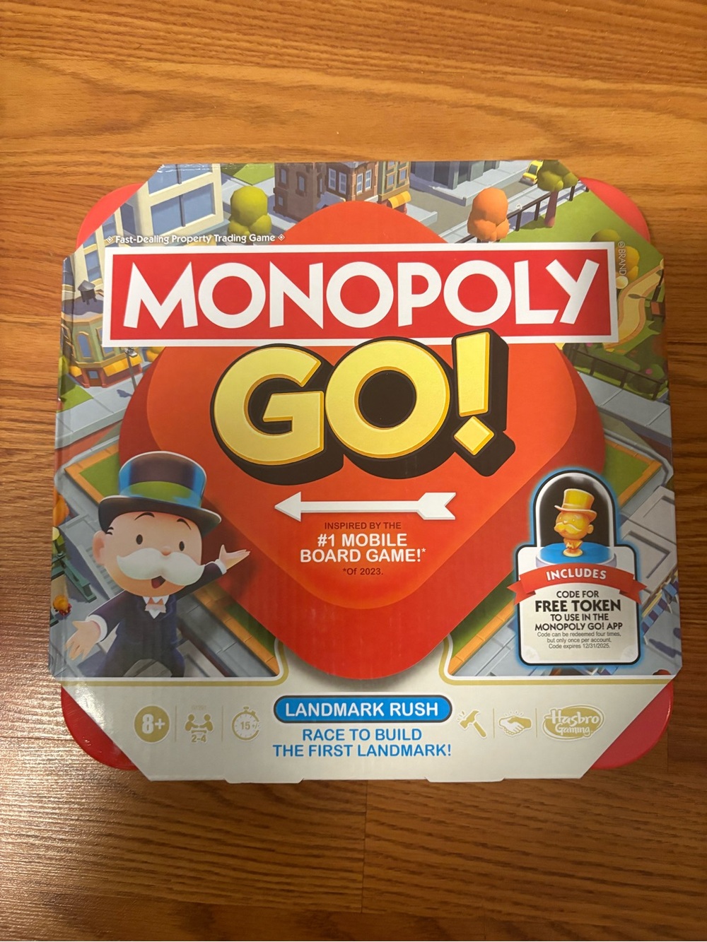 Hasbro Monopoly GO! Landmark Rush Board Game - Red, Yellow, Blue